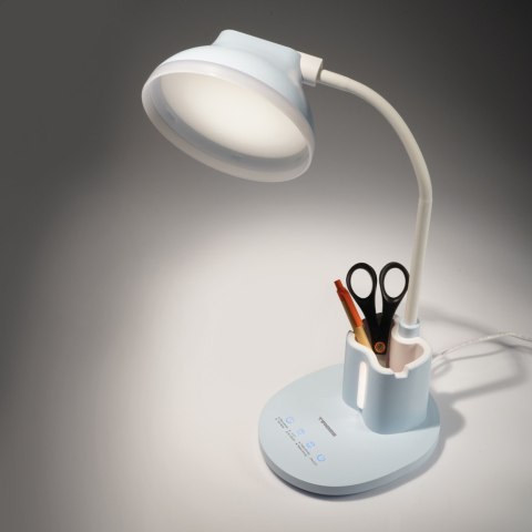 Lampka lampa biurkowa LED na biurko z organizerem regulacja jasności dotykowa TIROSS TS-2246