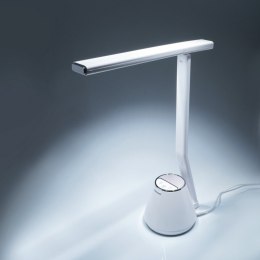 Lampka na biurko biurkowa nocna LED regulacja jasności dotykowa organizer biała TIROSS TS-1818