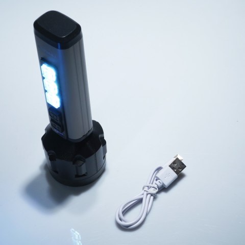 Latarka LED USB akumulatorowa szara TIROSS TS-2201