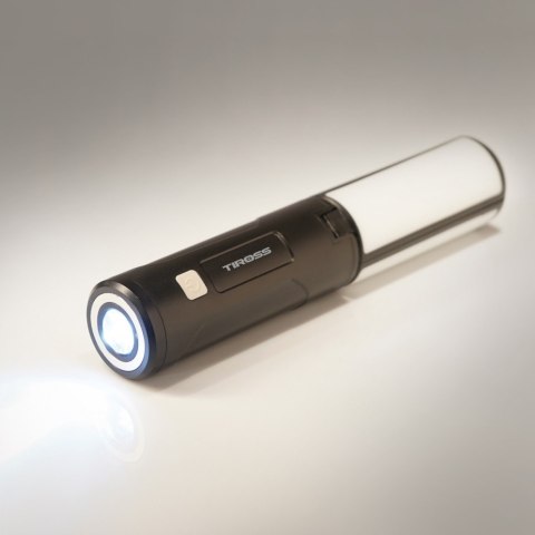 Latarka bardzo mocna 1800mAh USB C akumulatorowa Powerbank LED TIROSS TS-1941