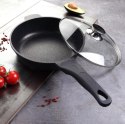 Patelnia głęboka z pokrywką marmurowa 24cm na gaz INDUKCJA nieprzywierająca TIROSS TS-1237