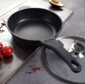 Patelnia głęboka z pokrywką marmurowa 24cm na gaz INDUKCJA nieprzywierająca TIROSS TS-1237