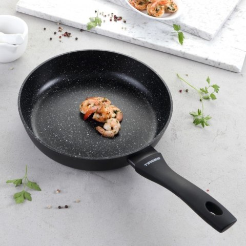 Patelnia granitowa do smażenia 20cm na indukcję nieprzywierająca z pokrywką TIROSS TS-2401P