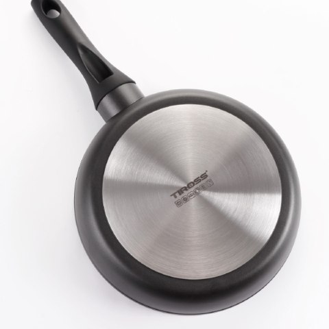 Patelnia granitowa do smażenia 24cm na indukcję nieprzywierająca z pokrywką TIROSS TS-2402P