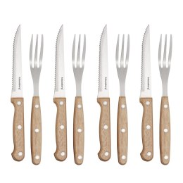 Zestaw sztućców do steków i BBQ 8 el., stal nierdzewna, drewno, KLAUSBERG KB-7976