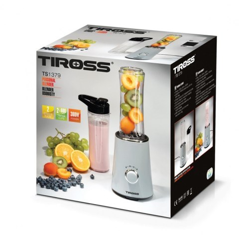 Blender rozdrabniacz osobisty 300W 600 ml z 2 butelkami podróżnymi TIROSS TS-1379