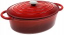 Brytfanka żeliwna emaliowana Czerwona 27cm 4L brytfanna KRISBERG KS-7711