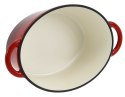 Brytfanka żeliwna emaliowana Czerwona 33cm 6.4L brytfanna KRISBERG KS-7712