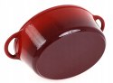 Brytfanka żeliwna emaliowana Czerwona 33cm 6.4L brytfanna KRISBERG KS-7712
