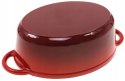 Brytfanka żeliwna emaliowana Czerwona 33cm 6.4L brytfanna KRISBERG KS-7712