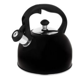 Czajnik na gaz i indukcję 2.5 L stalowy z gwizdkiem czarny BRUNBESTE BB-1336