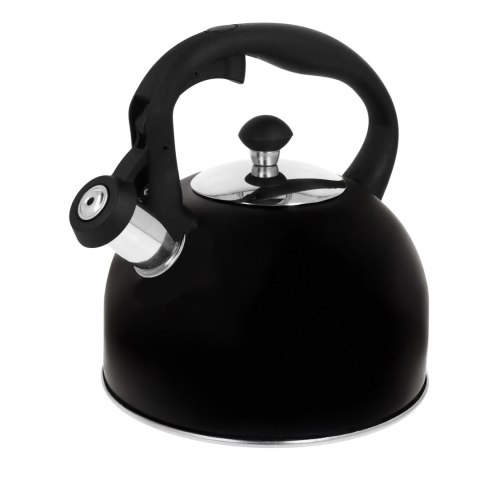 Czajnik na gaz i indukcję 2.5 L stalowy z gwizdkiem czarny BRUNBESTE BB-1336