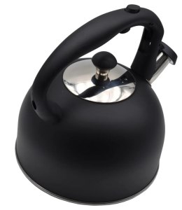 Czajnik na gaz i indukcję 2.5 L stalowy z gwizdkiem czarny BRUNBESTE BB-1336