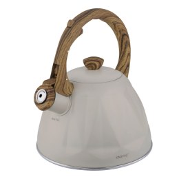 Czajnik z gwizdkiem, 2 L, kremowy, stal nierdzewna KINGHOFF KH-1998