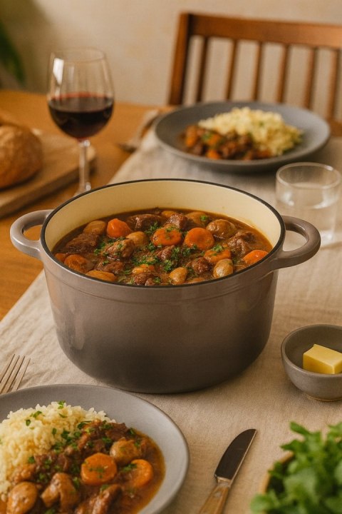 Garnek żeliwny emaliowany 24cm 4.2L Szary KRISBERG KS-7719