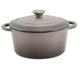 Garnek żeliwny emaliowany 28cm 5.9L Szary KRISBERG KS-7721