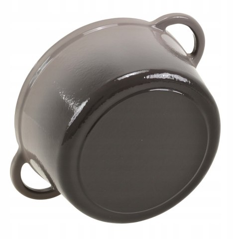 Garnek żeliwny emaliowany 28cm 5.9L Szary KRISBERG KS-7721