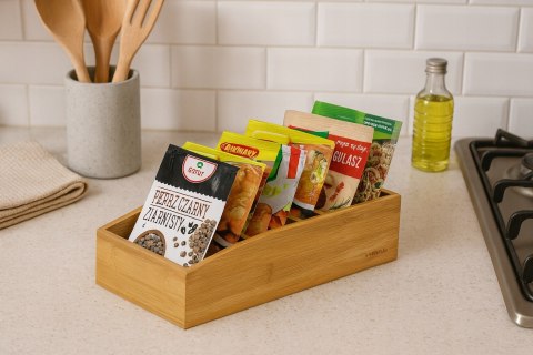 Organizer kuchenny na przyprawy do przypraw bambusowy KRISBERG KS-7728