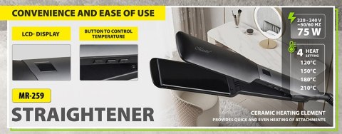 Prostownica do włosów 75W MAESTRO MR-259
