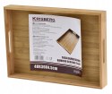 Taca bambusowa tacka śniadaniowa deska do Serwowania Podawania 40x30x4,5cm KRISBERG KS-2685