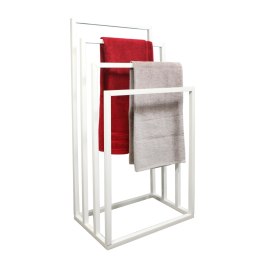 Wieszak wolnostojący na ręczniki łazienkowe kąpielowe 45x29x88cm biały BRUNBESTE BB-3926