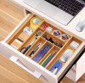 Wkład organizer do szuflady na sztućce rozsuwany 31.5-52x31x5cm BRĄZOWY KRISBERG KS-7746