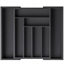 Wkład organizer do szuflady na sztućce rozsuwany 31.5-52x43x5cm CZARNY KRISBERG KS-7730