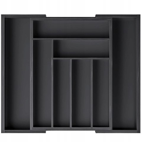 Wkład organizer do szuflady na sztućce rozsuwany 31.5-52x43x5cm CZARNY KRISBERG KS-7730