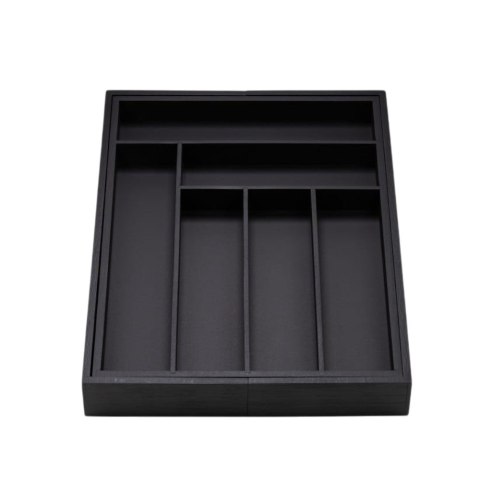 Wkład organizer do szuflady na sztućce rozsuwany 31.5-52x43x5cm CZARNY KRISBERG KS-7730