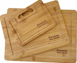 Zestaw 3 Desek bambusowych do Krojenia KRISBERG KS-7731