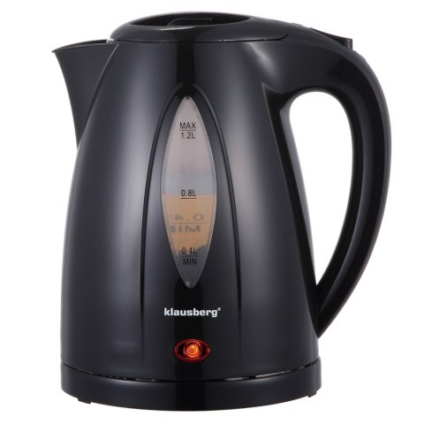Czajnik elektryczny 1,2 L, czarny, szybkie gotowanie, KLAUSBERG KB-9001