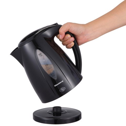 Czajnik elektryczny 1,2 L, czarny, szybkie gotowanie, KLAUSBERG KB-9001