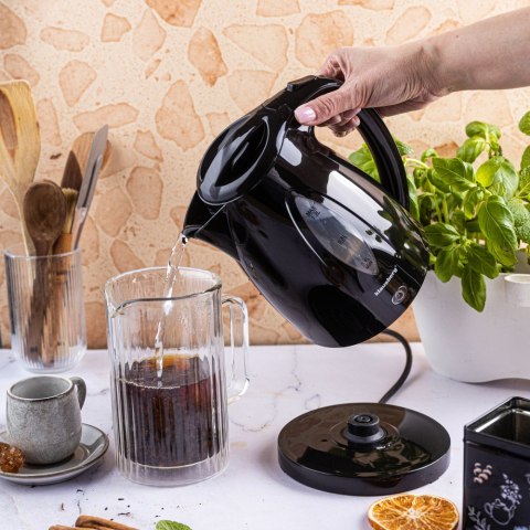 Czajnik elektryczny 1,2 L, czarny, szybkie gotowanie, KLAUSBERG KB-9001