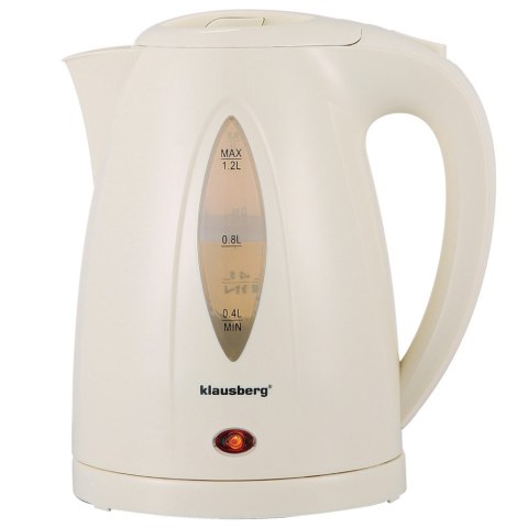 Czajnik elektryczny 1,2 L, kremowy, LED, szybkie gotowanie, KLAUSBERG KB-9002