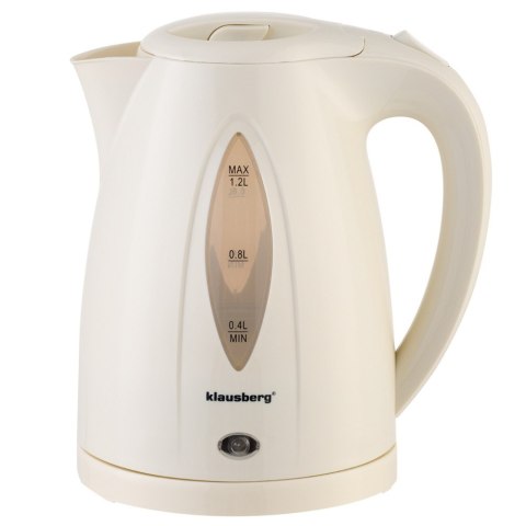 Czajnik elektryczny 1,2 L, kremowy, LED, szybkie gotowanie, KLAUSBERG KB-9002