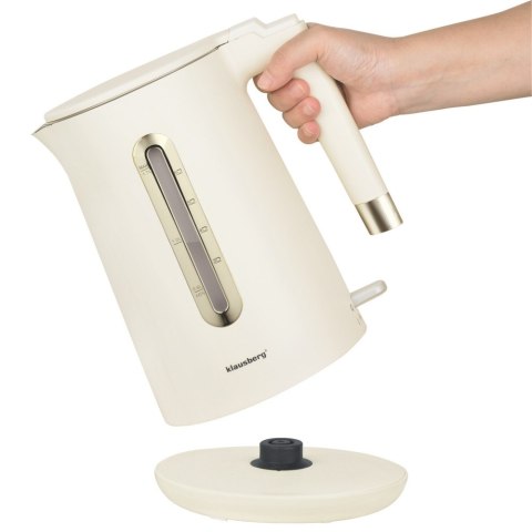 Czajnik elektryczny, 1,7 L, kremowy stal 304, KLAUSBERG KB-9004