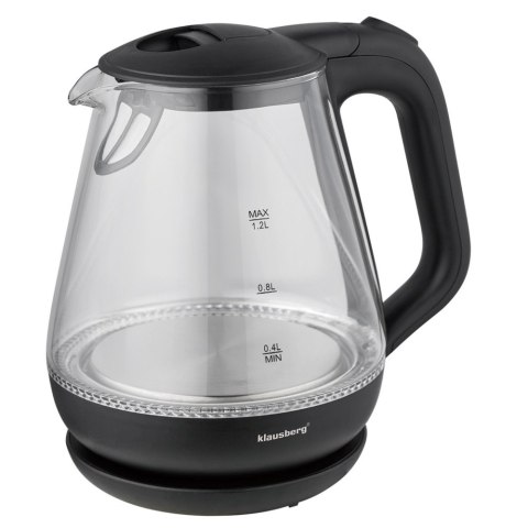 Czajnik elektryczny, szklany, 1,2 L, LED, KLAUSBERG KB-9003