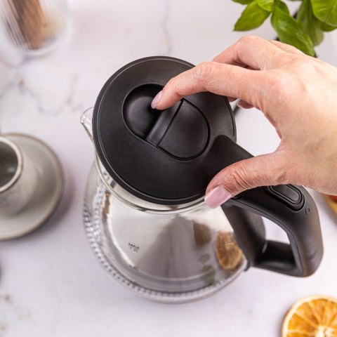 Czajnik elektryczny, szklany, 1,2 L, LED, KLAUSBERG KB-9003