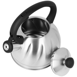 Czajnik na gaz stalowy z gwizdkiem 1.8L indukcja srebrny BRUNBESTE BB-2385