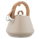 Czajnik stalowy z gwizdkiem 2,5 L beżowy, indukcja, KLAUSBERG KB-7950