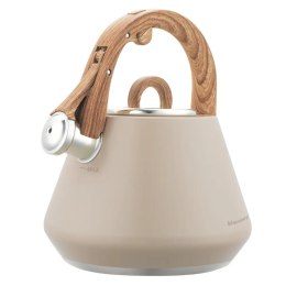 Czajnik stalowy z gwizdkiem 2,5 L beżowy, indukcja, KLAUSBERG KB-7950