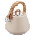 Czajnik stalowy z gwizdkiem 2,5 L beżowy, indukcja, KLAUSBERG KB-7950