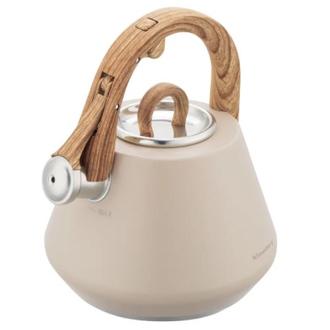 Czajnik stalowy z gwizdkiem 2,5 L beżowy, indukcja, KLAUSBERG KB-7950