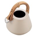 Czajnik stalowy z gwizdkiem 2,5 L beżowy, indukcja, KLAUSBERG KB-7950