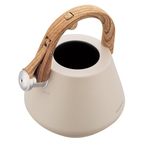 Czajnik stalowy z gwizdkiem 2,5 L beżowy, indukcja, KLAUSBERG KB-7950