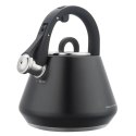 Czajnik stalowy z gwizdkiem 2,5 L czarny mat, KLAUSBERG KB-7948