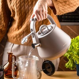 Czajnik stalowy z gwizdkiem 2,5 L szary mat, indukcja, KLAUSBERG KB-7949