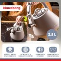 Czajnik stalowy z gwizdkiem 2,5 L szary mat, indukcja, KLAUSBERG KB-7949