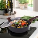 Głęboka patelnia z pokrywką nieprzywierająca indukcja gaz 24cm MAESTRO MR-1216-24