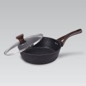 Głęboka patelnia z pokrywką nieprzywierająca indukcja gaz 24cm MAESTRO MR-1216-24
